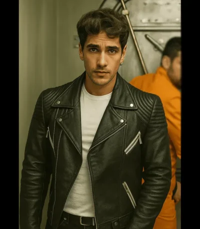 Pau Simon Billionaires’ Bunker S01 Black Leather Jacket
