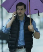 Phil Dunster Surface S02 Black Puffer Vest