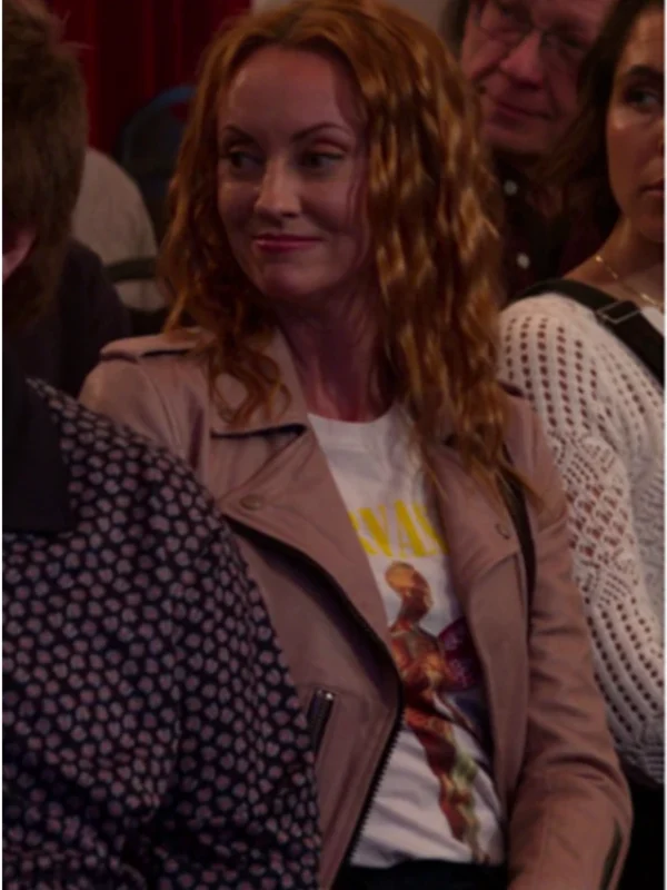 Phyllis Diaz Murder in a Small Town S02 Pink Leather Jacket