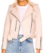Phyllis Diaz Murder in a Small Town S02 Pink Leather Jacket
