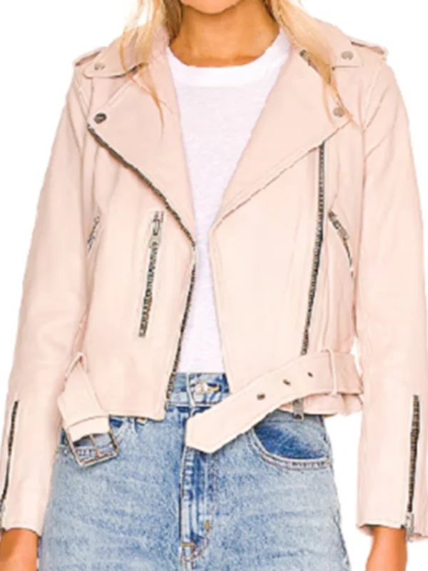 Phyllis Diaz Murder in a Small Town S02 Pink Leather Jacket