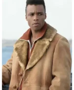 Pose Ricky Brown Suede Shearling Jacket