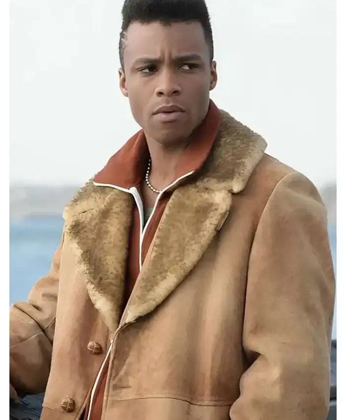 Pose Ricky Brown Suede Shearling Jacket Pose Ricky Brown Suede Shearling Jacket