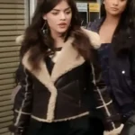 Pretty Little Liars Aria Montgomery Shearling Leather Jacket
