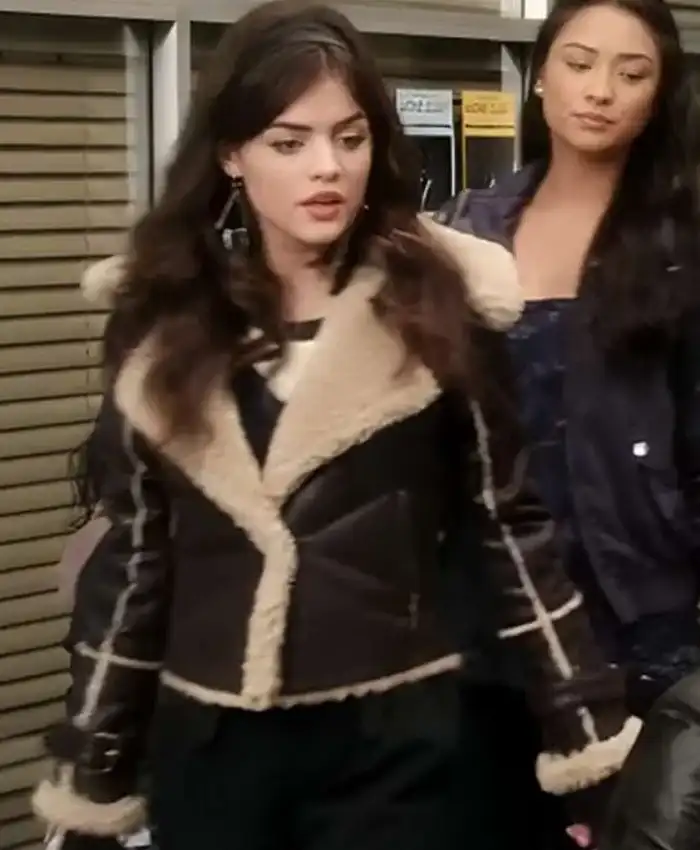 Pretty Little Liars Aria Montgomery Shearling Leather Jacket Pretty Little Liars Aria Montgomery Shearling Leather Jacket