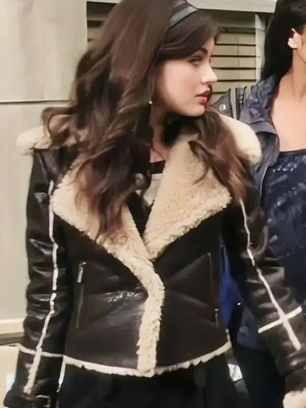 Pretty Little Liars Aria Montgomery Shearling Leather Jacket