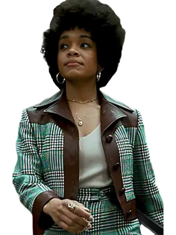 Rachel Hilson Duster S01 Checkered Jacket