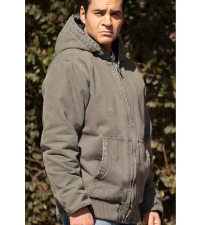 Ramon Rodriguez Will Trent S03 Grey Hooded Jacket