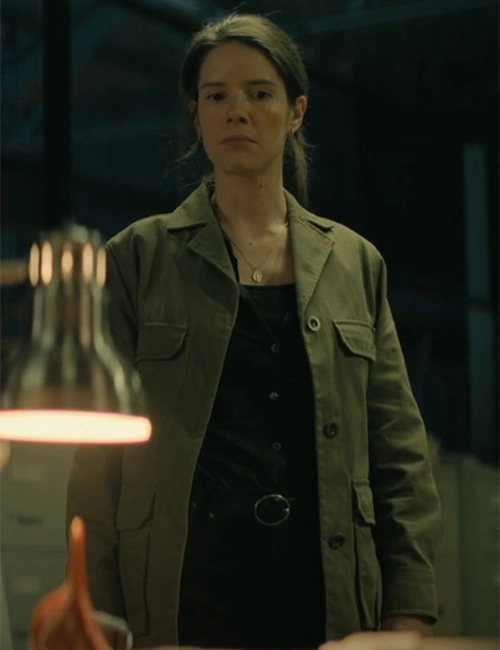 Reacher S03 Susan Duffy Green Cotton Jacket Reacher S03 Susan Duffy Green Cotton Jacket