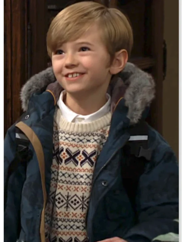 Redding Munsell The Young and the Restless Blue Hooded Jacket