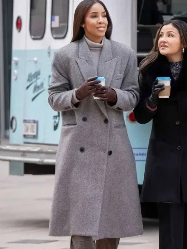 Relationship Goals Kelly Rowland Grey Coat