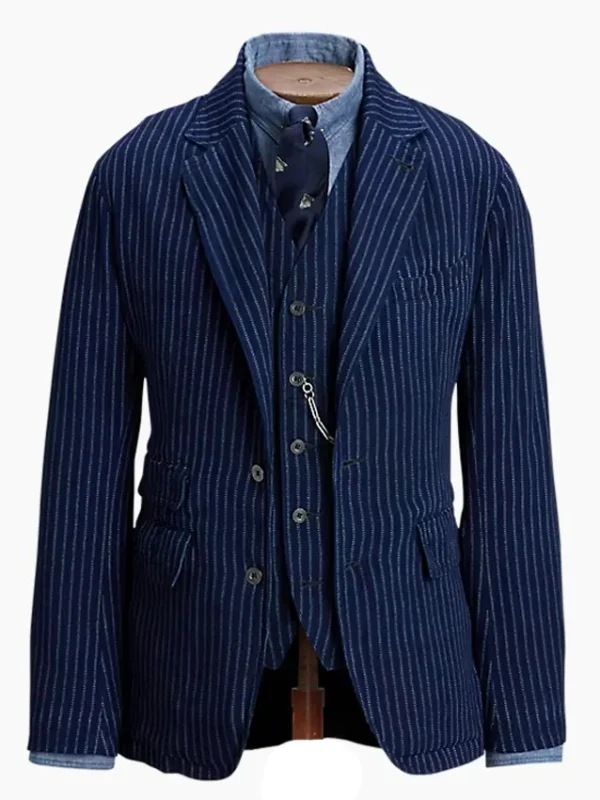 Robert Patrick Tulsa King S03 Pinstriped Blazer