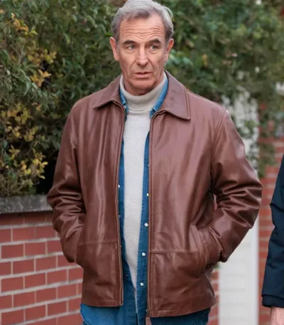 Robson Green The Game 2025 Leather Jacket