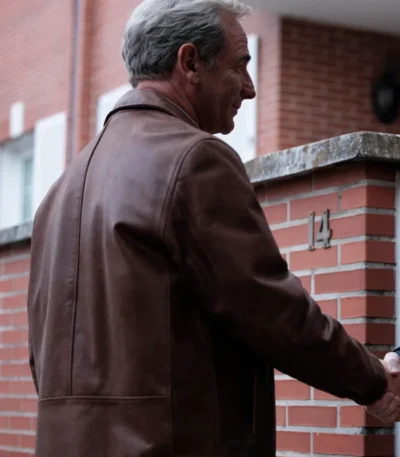 Robson Green The Game 2025 Leather Jacket