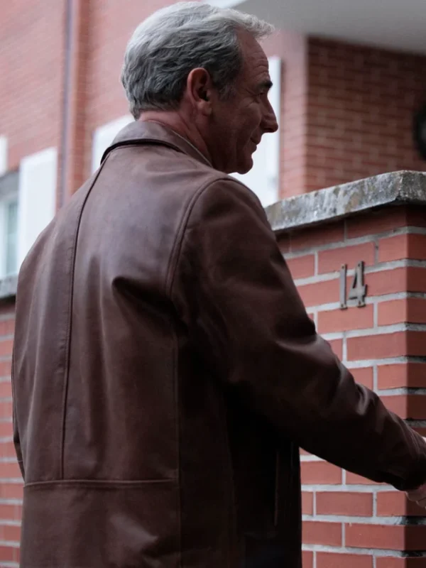Robson Green The Game 2025 Leather Jacket