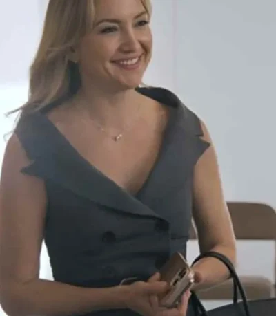Running Point S02 Kate Hudson Grey Sleeveless Jacket