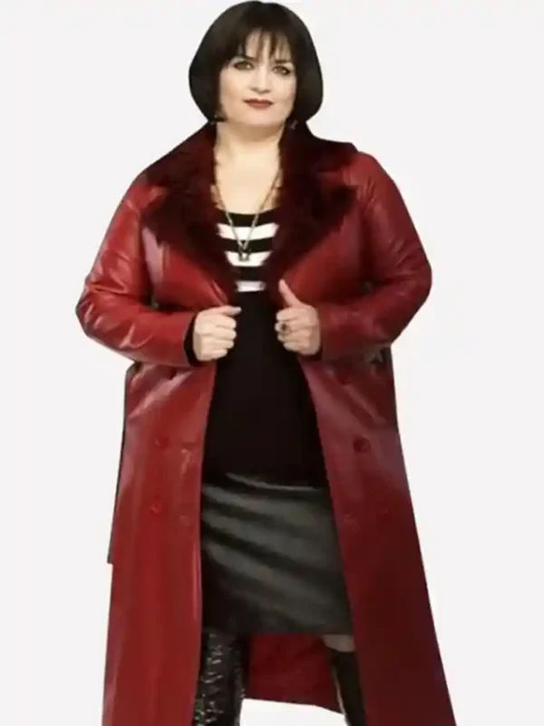 Ruth Jones Gavin and Stacey Shearling Leather Coat