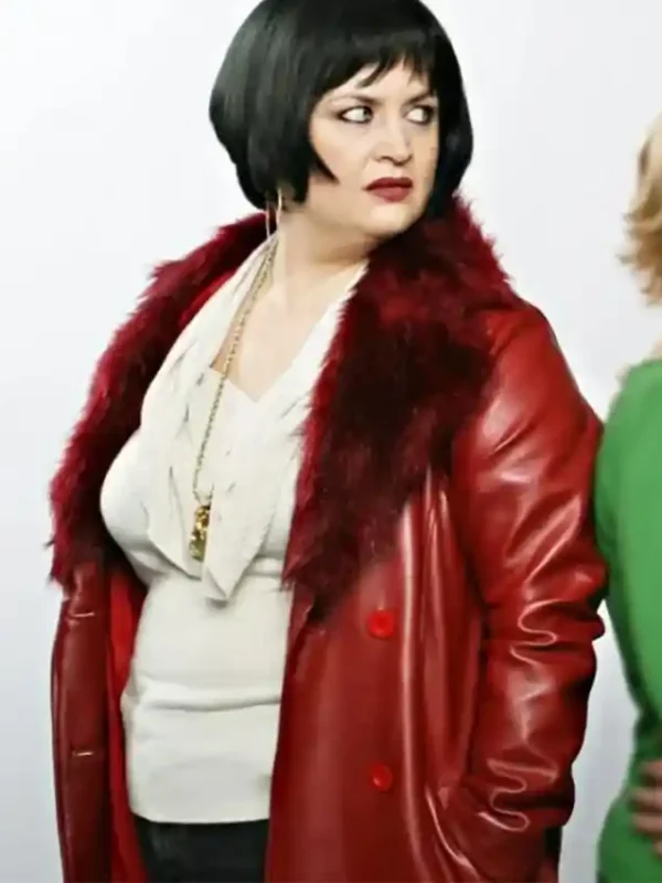 Ruth Jones Gavin and Stacey Shearling Leather Coat
