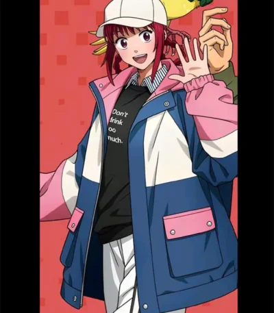 Sakamoto Days Lu Shaotang Blue and Pink Jacket