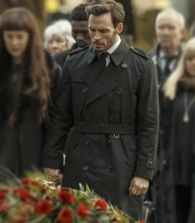Sam Claflin Lazarus S01 Black Coat