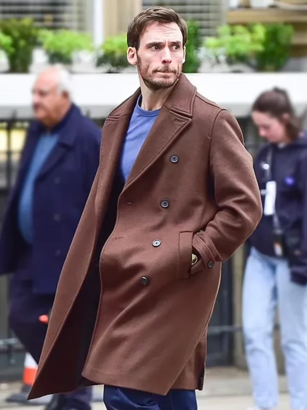 Sam Claflin Lazarus S01 Brown Wool Coat