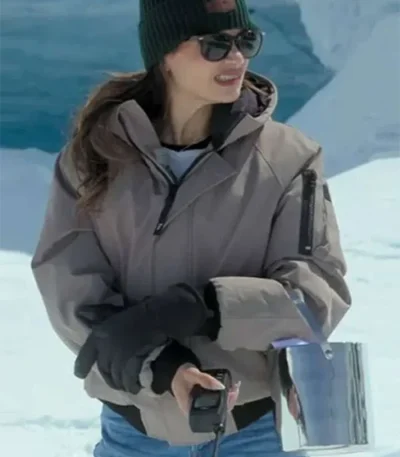 Samantha Hubbard Million Dollar Secret Grey Bomber Jacket