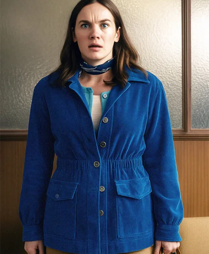 Sarah Tucker Down Cemetery Road S01 Blue Jacket Sarah Tucker Down Cemetery Road S01 Blue Jacket