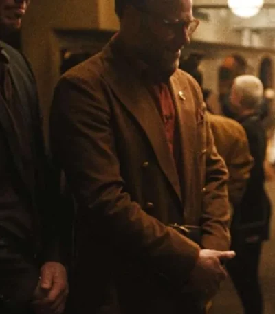 Seth Rogen The Studio S01 Brown Coat