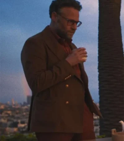 Seth Rogen The Studio S01 Brown Coat