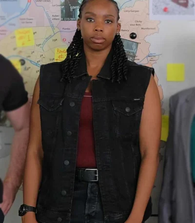 Shaniqua Okwok Maigret S01 Black Denim Vest
