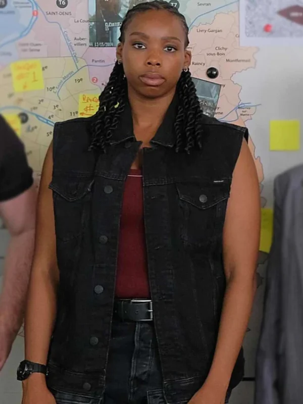 Shaniqua Okwok Maigret S01 Black Denim Vest