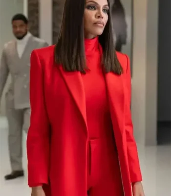 Beauty in Black Mallory Red Long Wool Coat