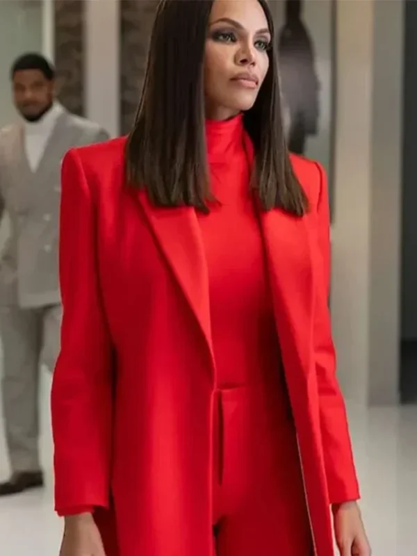 Beauty in Black Mallory Red Long Wool Coat