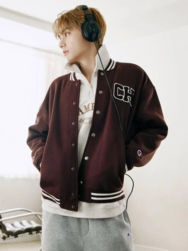 BTS TAEHYUNG x Champion Varsity Jacket