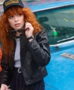 Natasha Lyonne Poker Face S02 Black Leather Jacket