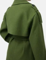 Niamh Algar Playing Nice Green Trench Coat
