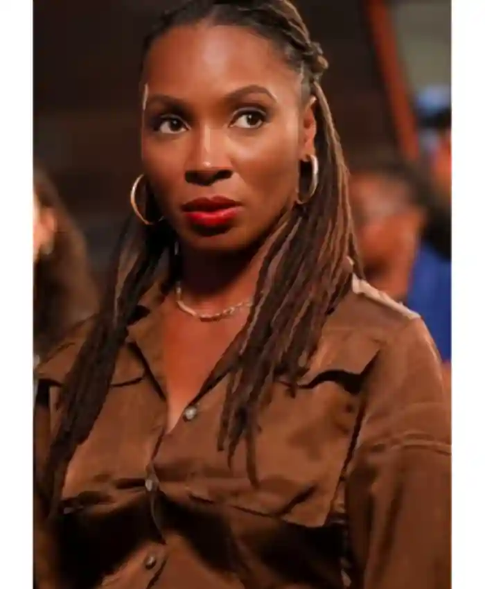Found Shanola Hampton Lapel Style Brown Shirt Found Shanola Hampton Lapel Style Brown Shirt