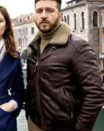 Alessandro Roja Don’t Leave Me Bomber Leather Jacket