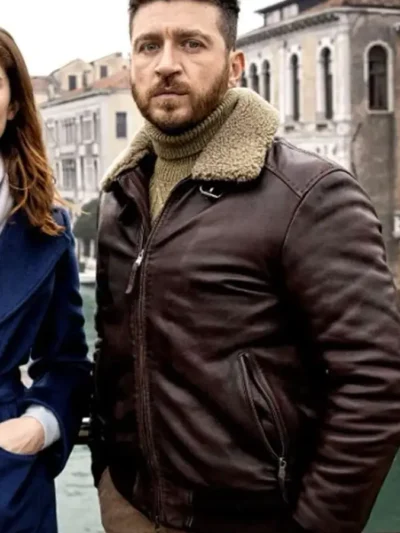 Alessandro Roja Don’t Leave Me Bomber Leather Jacket