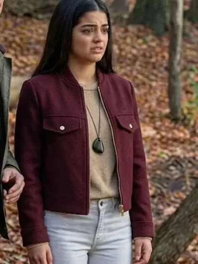 The Way Home Alice Dhawan Burgundy Jacket