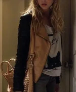 Ashley Benson Pretty Little Liars S04 Brown and Black Leather Jacket