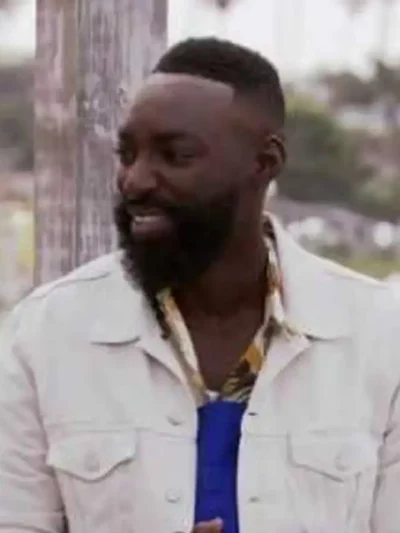 Beachside Brawl Eric’s White Season 2 Denim Jacket