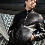 Belmont Cameli x VMAN Black Leather Jacket
