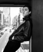 Belmont Cameli x VMAN Black Leather Jacket