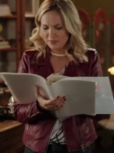 Bree O’Brien Chesapeake Shores Burgundy Leather Jacket