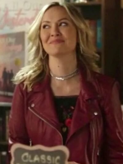 Bree O’Brien Chesapeake Shores Burgundy Leather Jacket