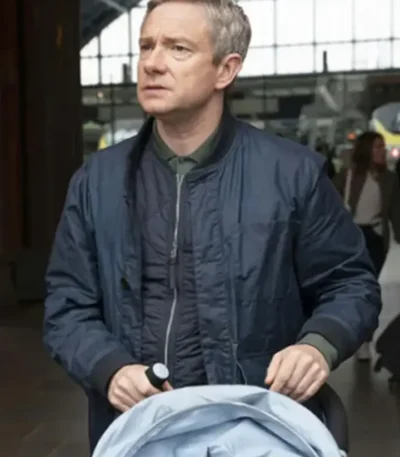 Breeders Martin Freeman Paul Worsley Bomber Jacket