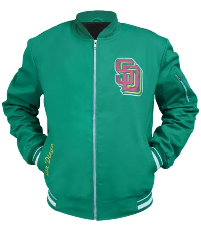 San Diego Padres Green Bomber Jacket