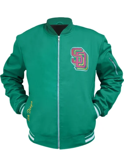 San Diego Padres Green Bomber Jacket