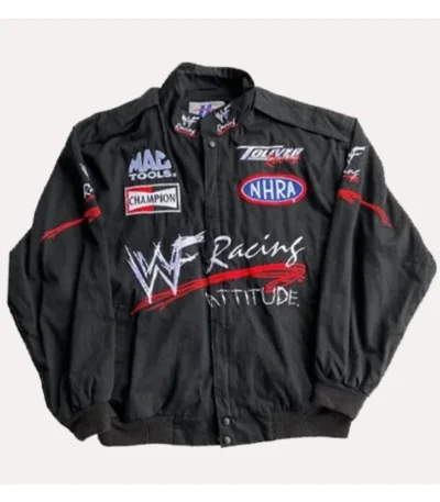 WWF Racing Black Bomber Jacket